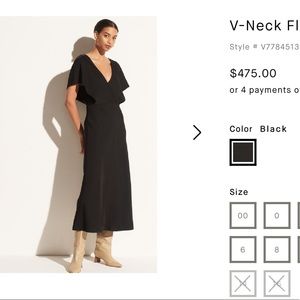 Vince BLUE FLUTTER DRESS